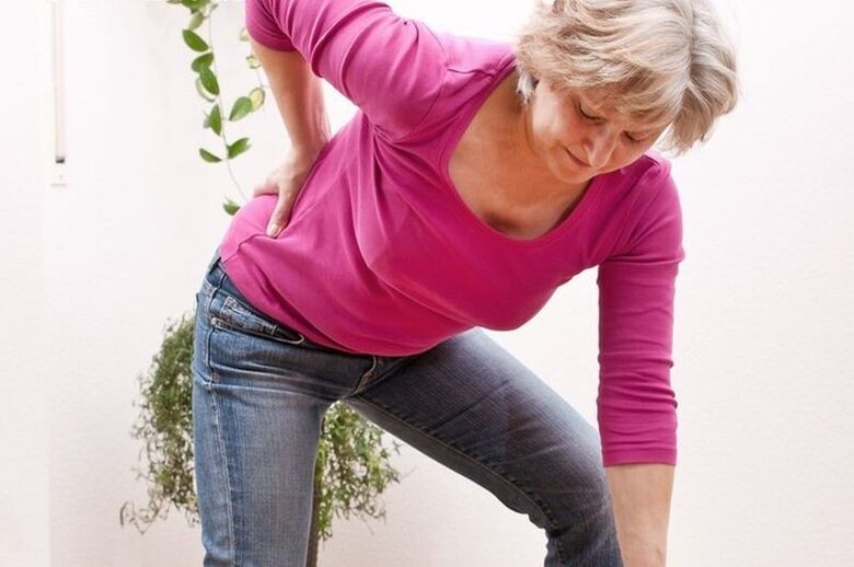 Lower back pain due to osteochondrosis